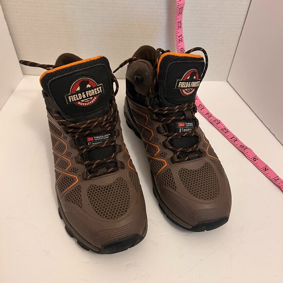 Field & Forest Men’s Waterproof Hiking Boots | 3M Thinsulate | Brown & Orange | - Picture 1 of 7